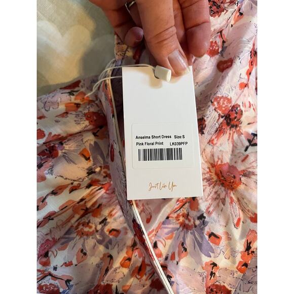 Lakeyo Anselma belted puff sleeve fit and flare mini Dress small nwt - Picture 5 of 10